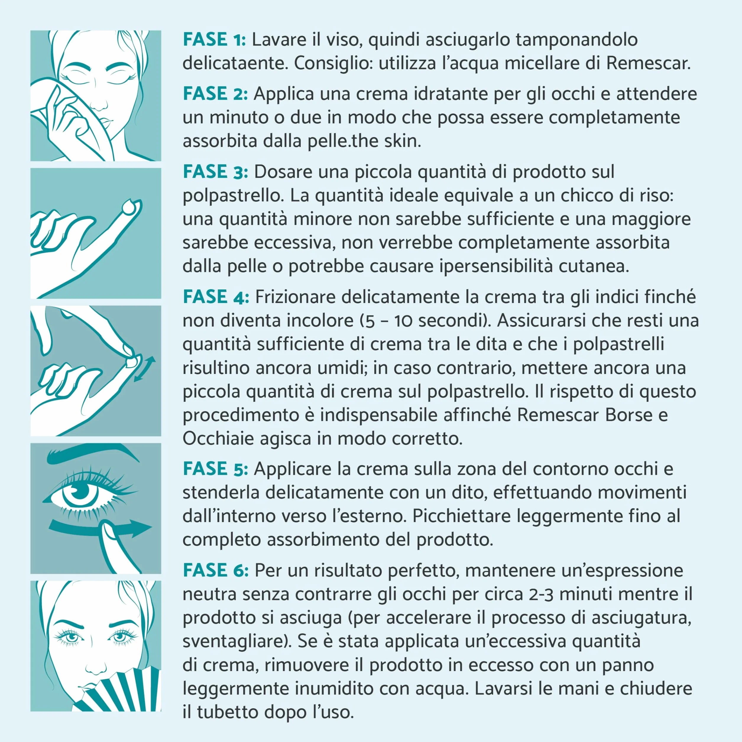 Remescar Crema Borse e Occhiaie 8ml – Trattamento Istantaneo Contorno Occhi – Crema Defaticante Uomo Donna con 180 Applicazioni