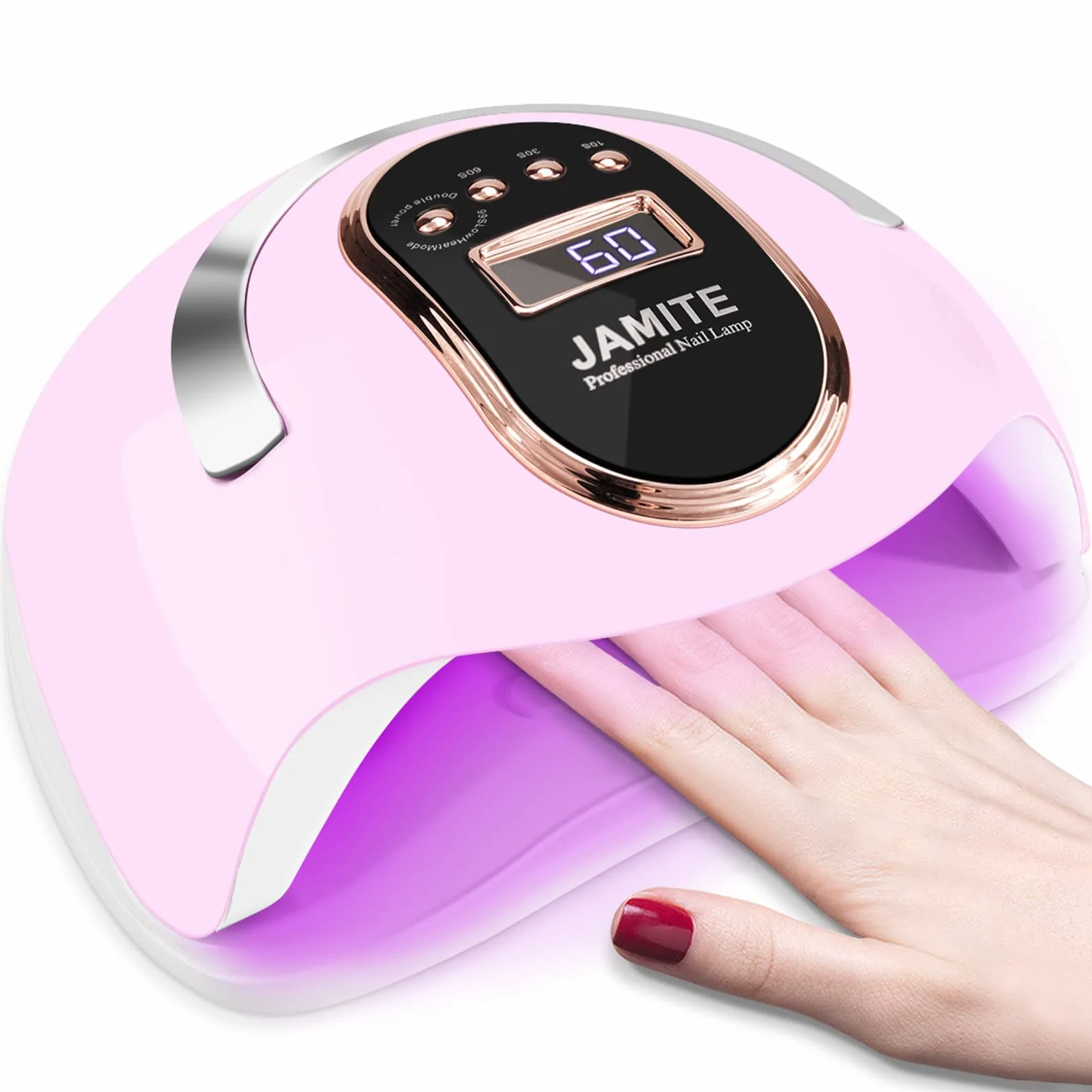 YUEHAO, Lampada per Unghie da168 W, Lampada per Unghie LED UV con Sensore a Infrarossi e Display LCD, Asciugatrice gel Lucidante Professionale con 4 Timer di 10s, 30s, 60s, 99s