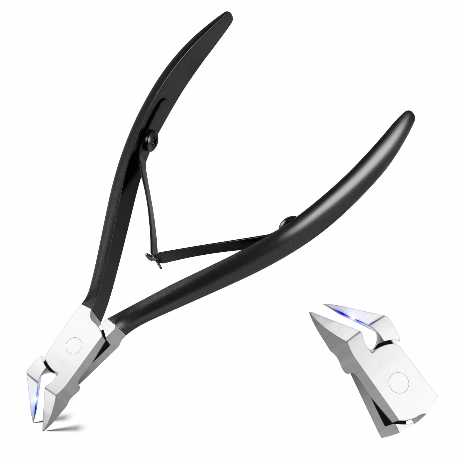 AOOWU Tagliaunghie Inox Professionale, Tronchesino Unghie Piedi Lama Dritta, Tagliaunghie Piedi di Precisione, Tronchese Unghie, per Uper Unghie Spesse e Dure Pedicure e Manicure Strumenti