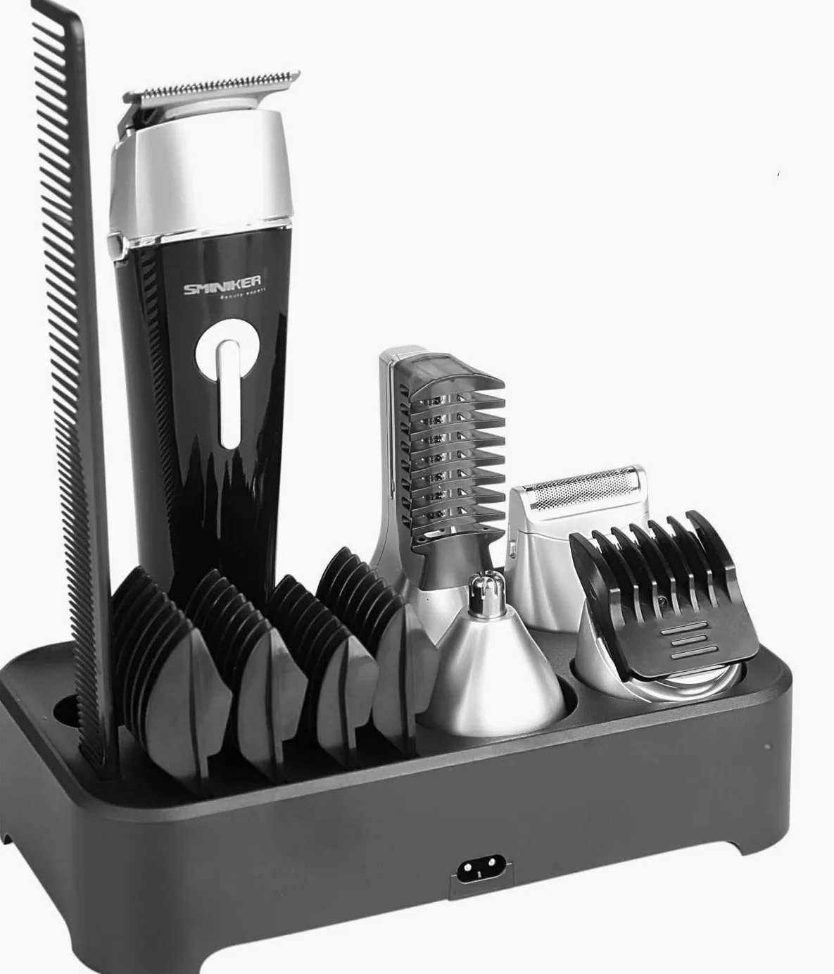 Sminiker Professional Grooming Kit 5 in 1 Multifunzione Impermeabile Tagliacapelli Rasoio Barba Rifinitore Corpo Trimmer Baffi Peli del Naso Taglierina di Precisione