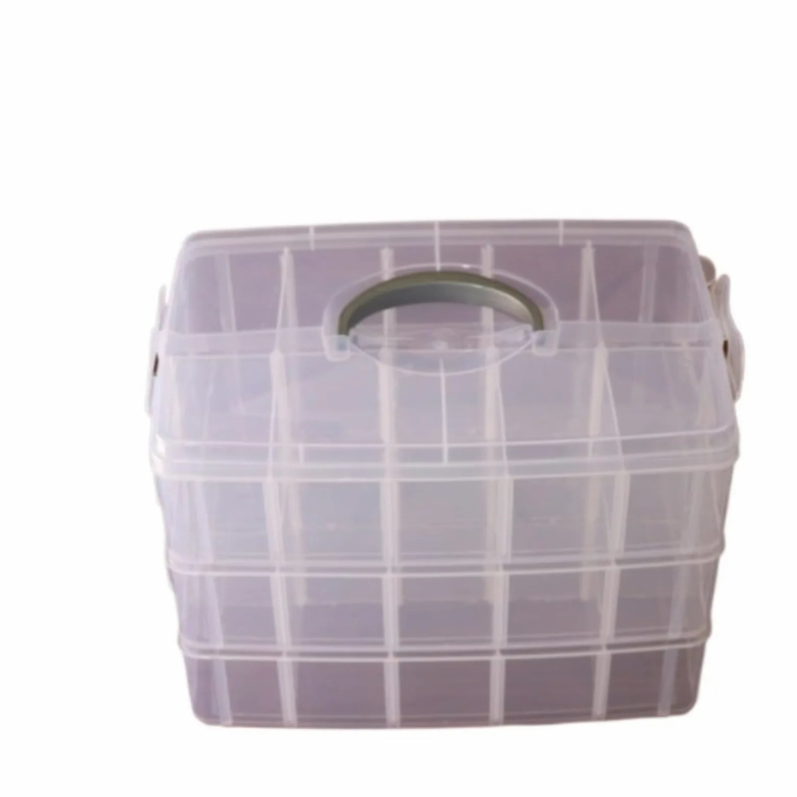Organizzatore Smalti Scatola Portaoggetti Impilabile for Cosmetici, Smalto Regolabile Porta Smalti per Unghie(Transparent)
