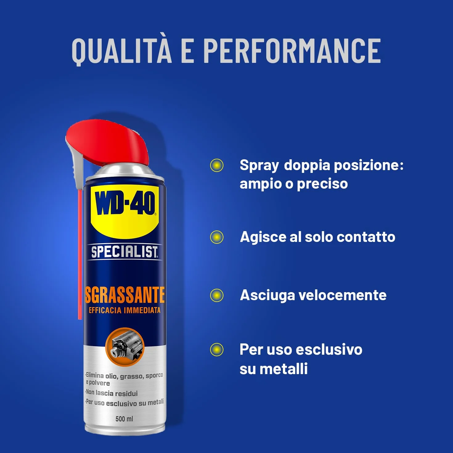 WD-40 Specialist Sgrassante Spray Doppia Posizione Lubrificante 500ml