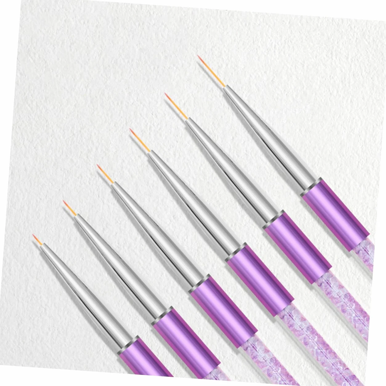 Healvian 3 Set Di Penne Per Nail Art Linee Di Trazione Design Per Unghie Penne Con Estremità in Metallo Pennelli Per Manicure Strumenti Per Nail Art Set Da 6 Pezzi*3