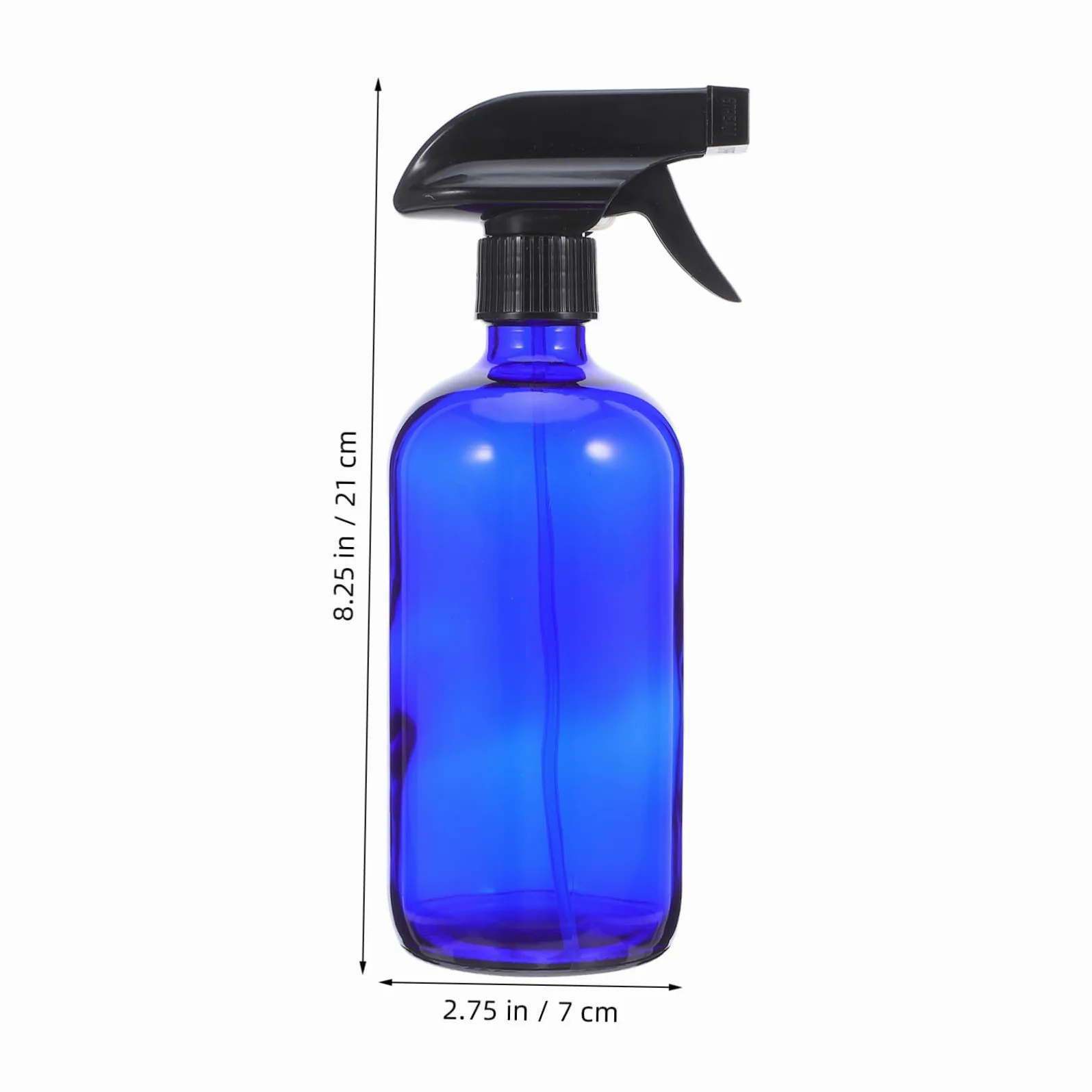 Bottiglia Spray in 500ml Blu, Riutilizzabile | Set 2 Pezzi Pompe e Tappi, per Profumo e Make-up Water, Formato da Viaggio