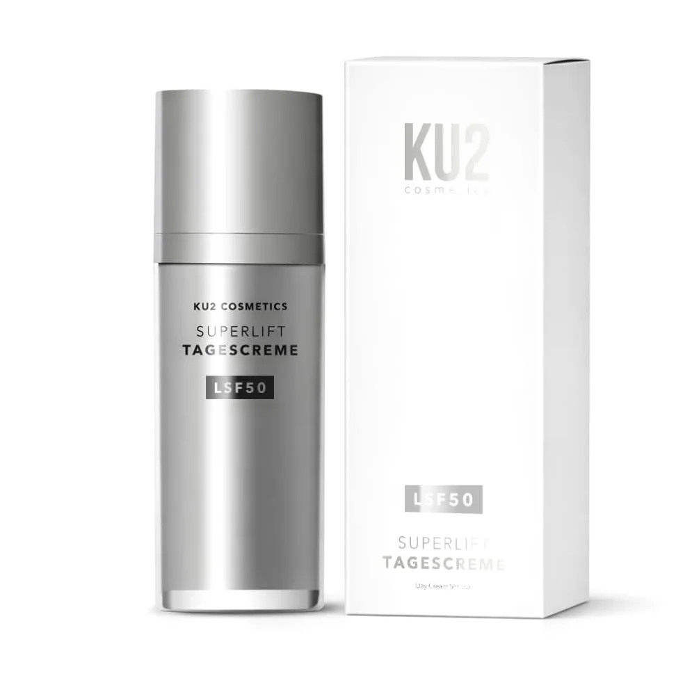 KU2 Cosmetics Superlift Crema Giorno Anti Aging SPF 50, 50 ml | Multi acido ialuronico, vitamina E, crema idratante, protezione UV