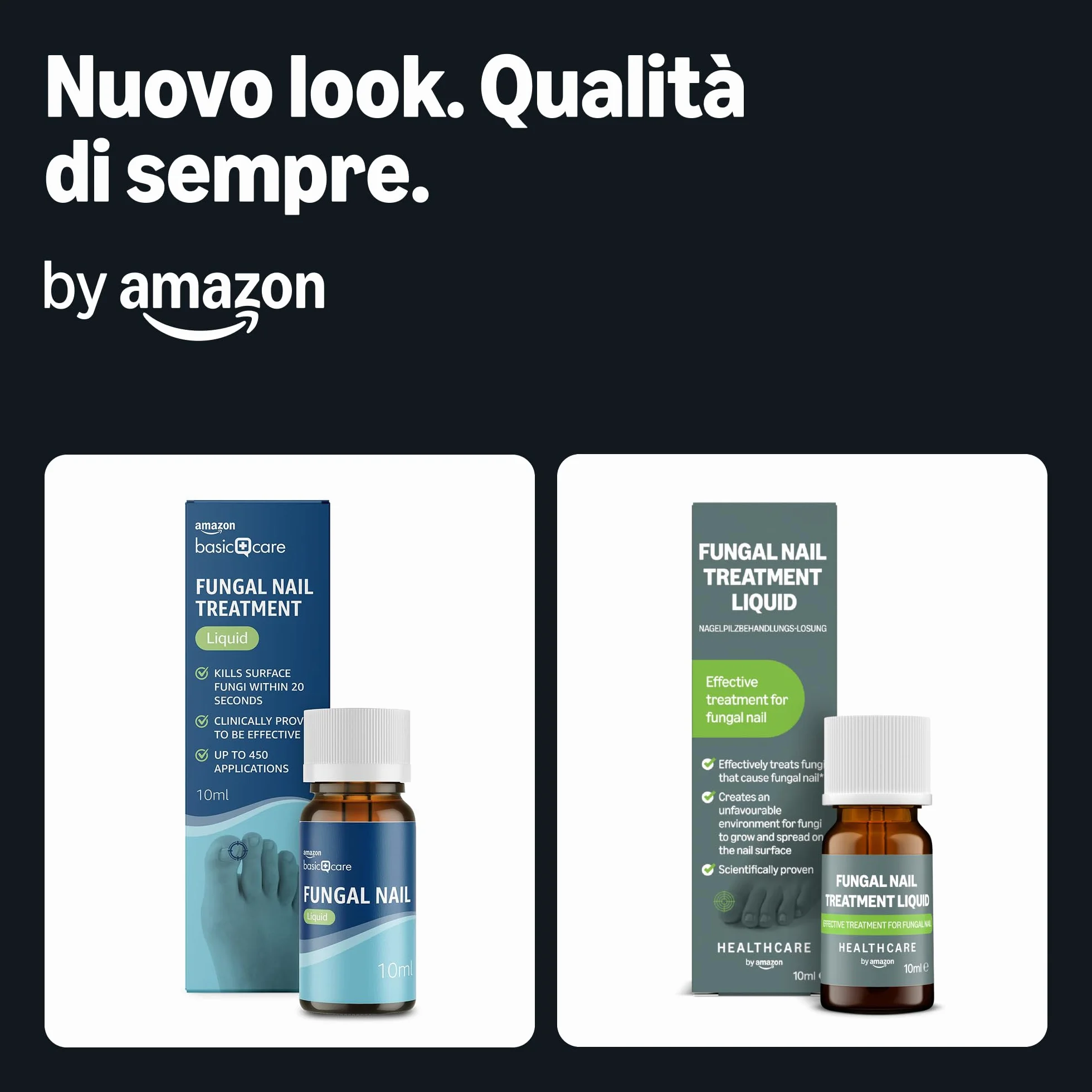 Healthcare by Amazon Liquido per il Trattamento delle Unghie Fungine, 10ml (in Precedenza Amazon Basic Care) - L'Imballaggio Può Variare