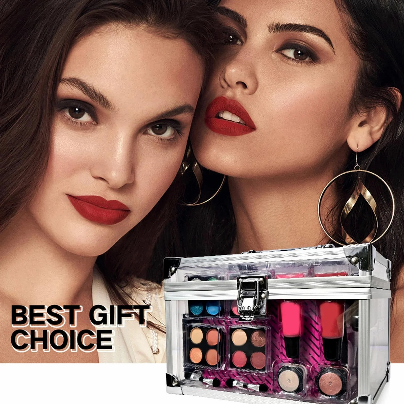 Kit Trucco per Principianti Set Da Viaggio Compatto Con | Contour Pennello Blush Con Astuccio Per Ragazze Adolescenti Quotidiano Cerimonie Eventi Matrimonio