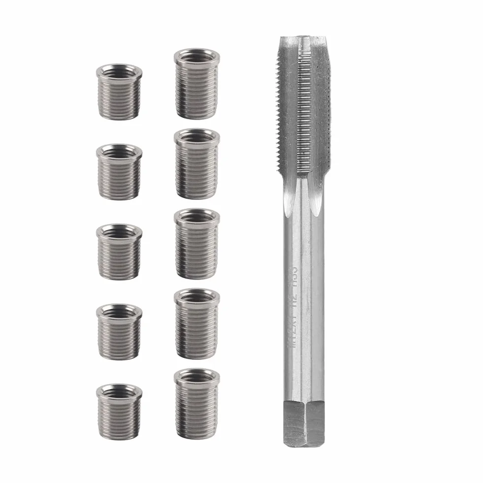 Strumento Riparazione Filettatura Candela M10X1.0 M12X1.0 Inserti Rubinetti Metallo Auto Hardware Universale