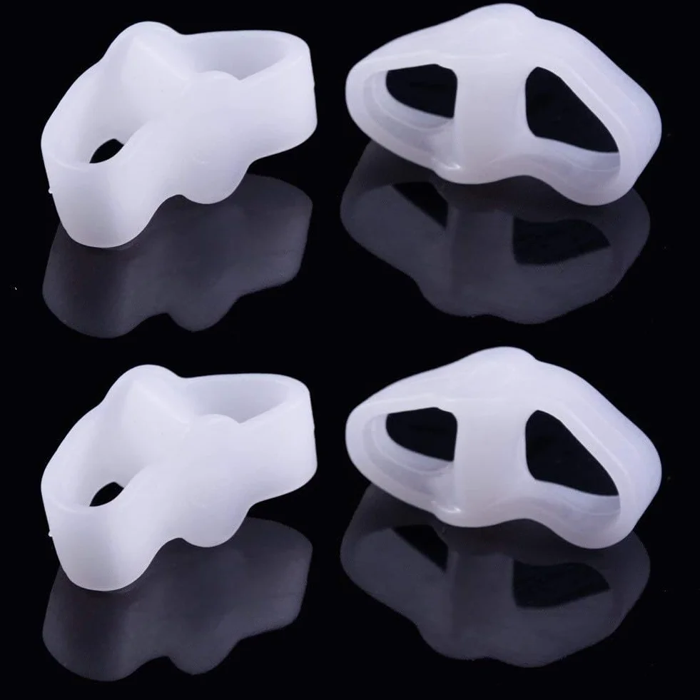 Separatori Per Alluce Valgo, Distanziatori Per Alluce per l'allineamento Dell'alluce, Correttore in Silicone per Dita Sovrapposte e Borsite, 4 pezzi