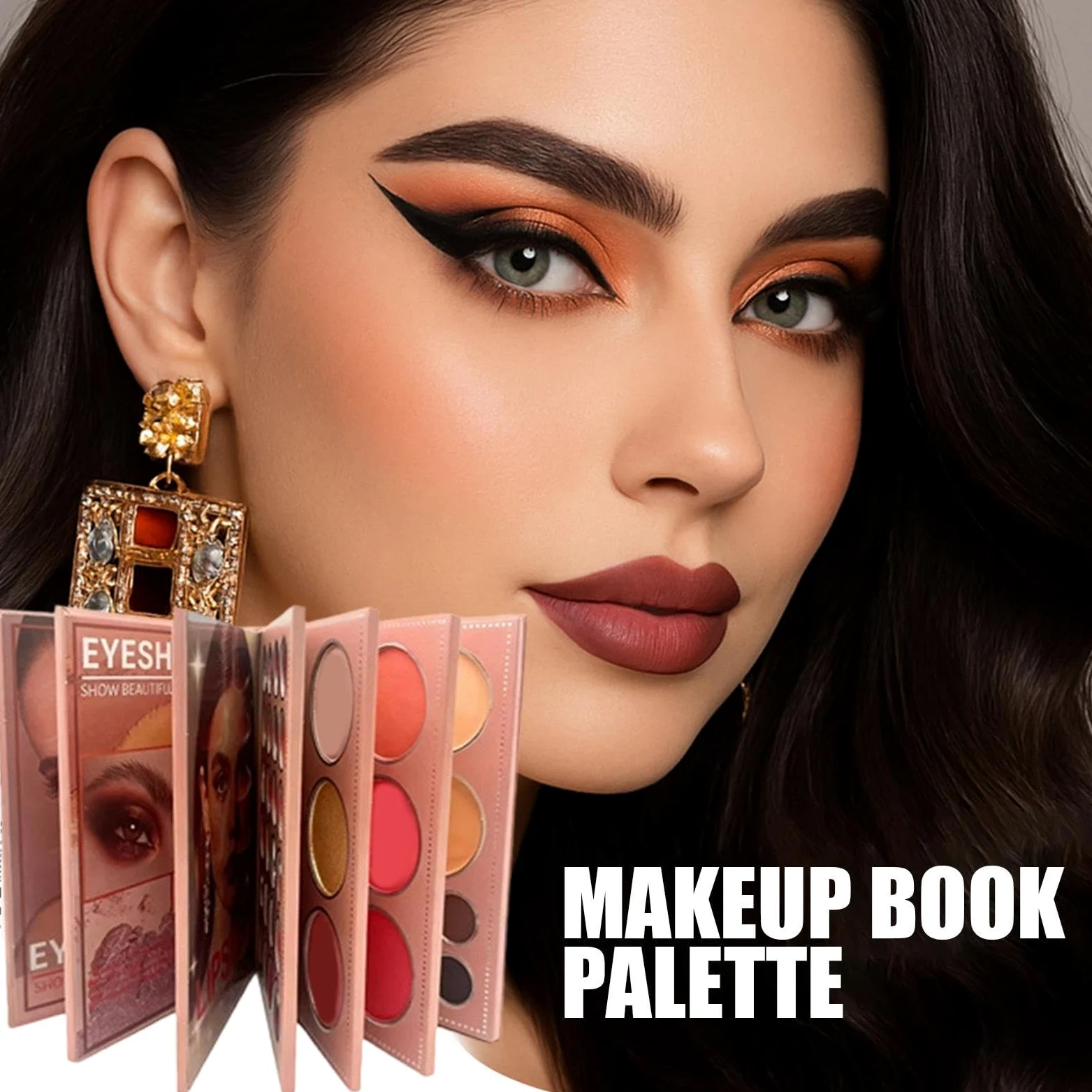 Palette Per Trucco A Libro Multicolore 6 | Trucco Viso Blush Contour Palette Per Principianti Donne Ragazze Uso Quotidiano Matrimonio Viaggio Festa Compleanno Natale