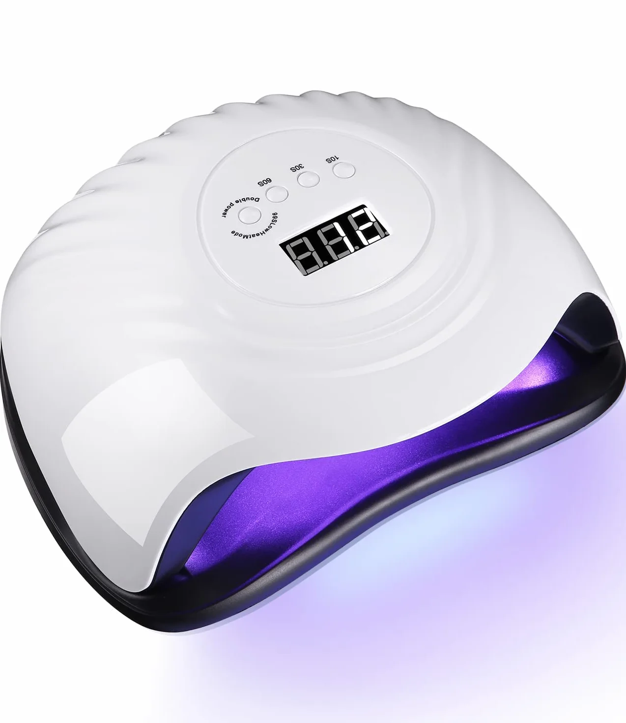168 W Lampada UV Asciuga Unghie Lampade per Unghie Professionali, Asciugatura Rapida 4 Timer di 10s/30s/60s/99s,36 LED, Grande LCD Display Base Smontabile (Classic-White)