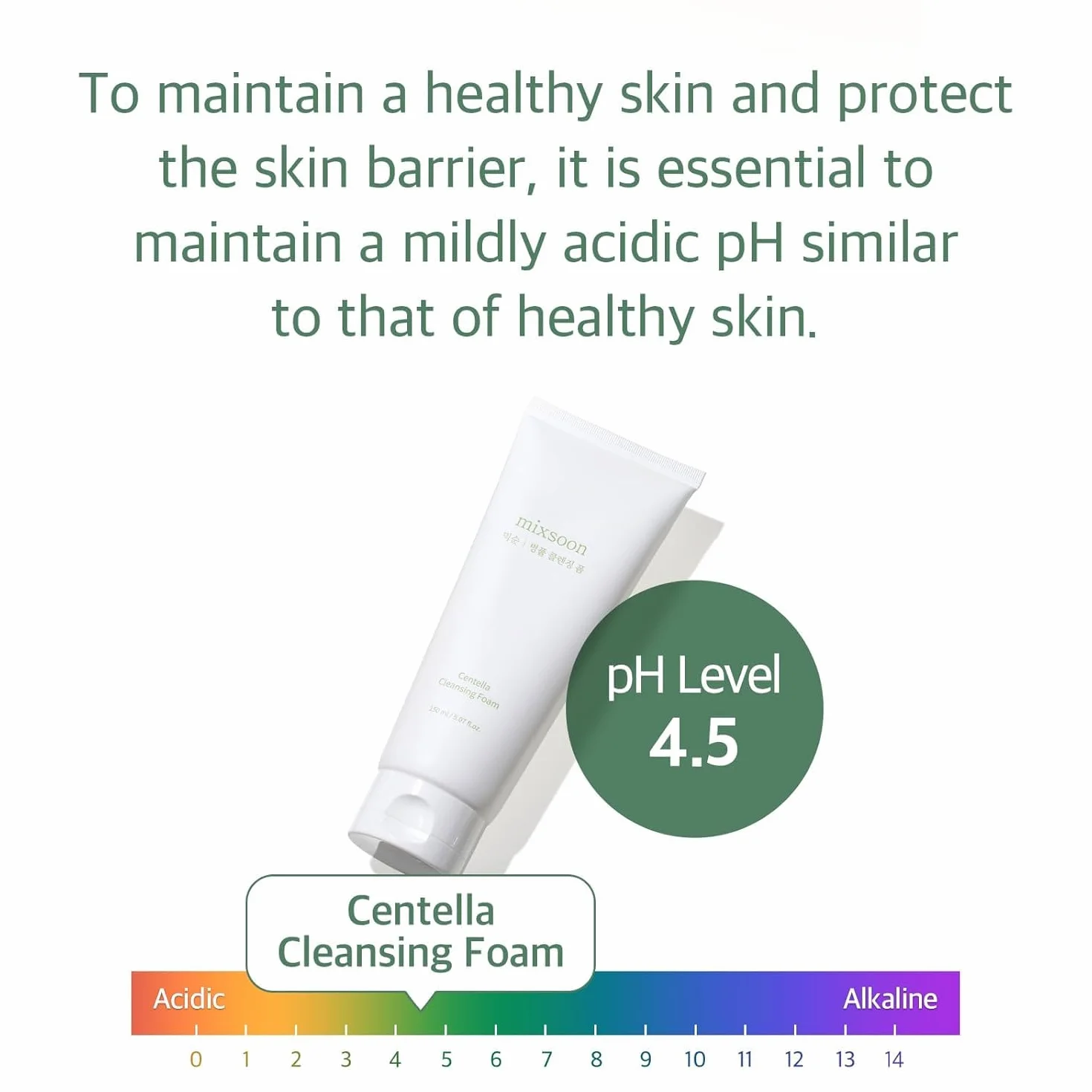 Schiuma Detergente Centella mixsoon, 5.07 fl oz (Confezione da 1) | 150ml