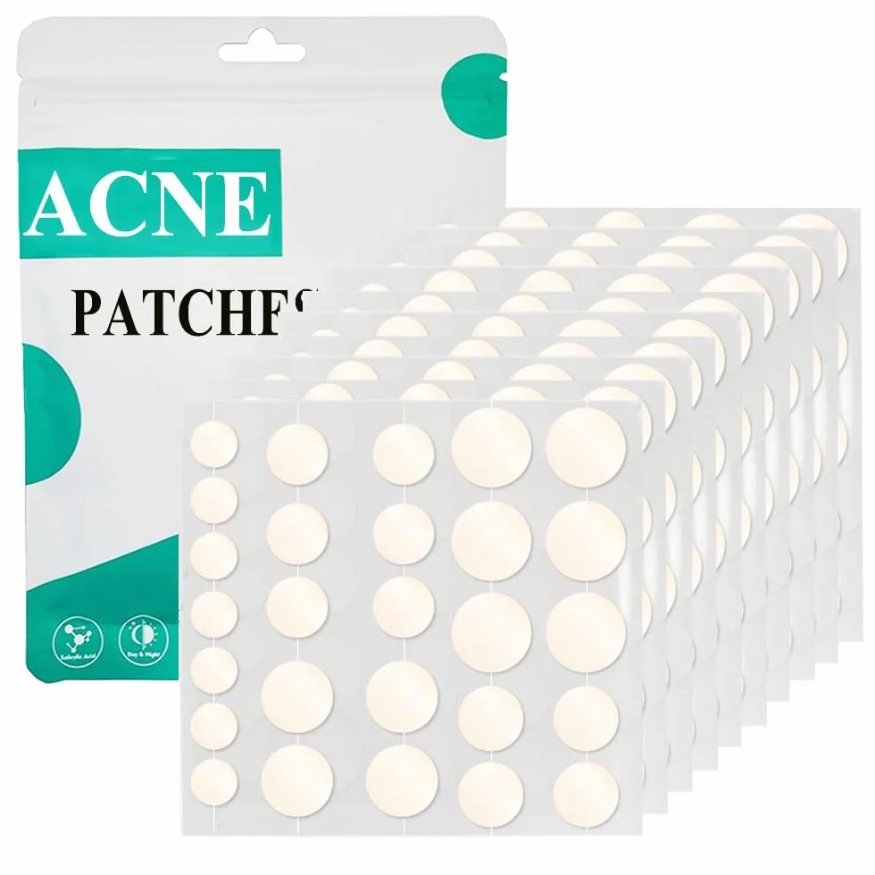 300 Pezzi Cerotti Brufoli Pimple Patch Brufoli Invisibili Idrocolloide Acne Pimple 2-In-1 Cerotti Per Brufoli con Olio Dell'Albero Del Tè Giorno e Notte Impermeabili e Traspiranti Patch Brufoli