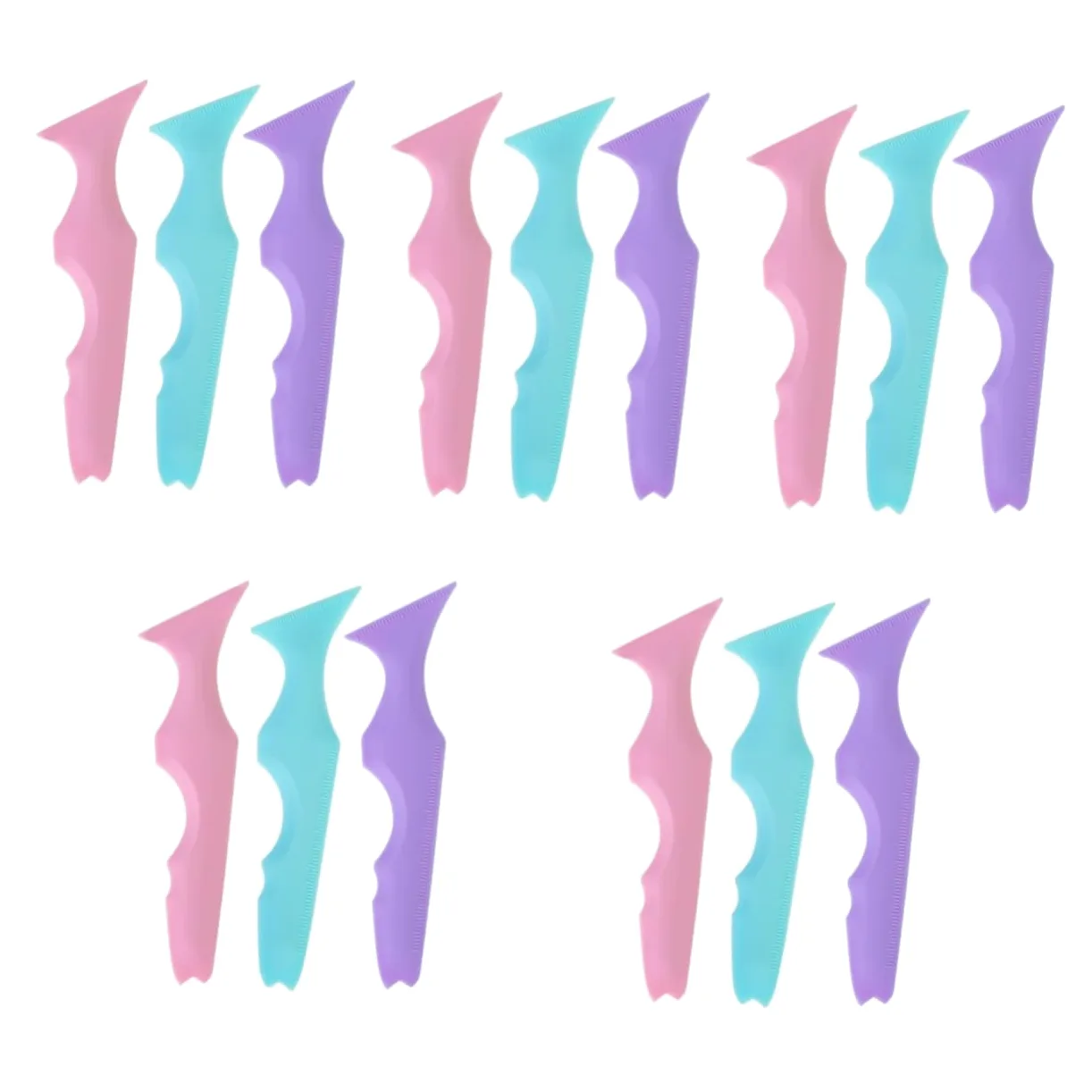 minkissy 5 Set Di Stencil Per Sopracciglia in Silicone Applicatore Per Eyeliner Strumento Per Il Trucco Ombretto Ragazza Forniture Aiuto Per Il Trucco 3 Pezzi*5