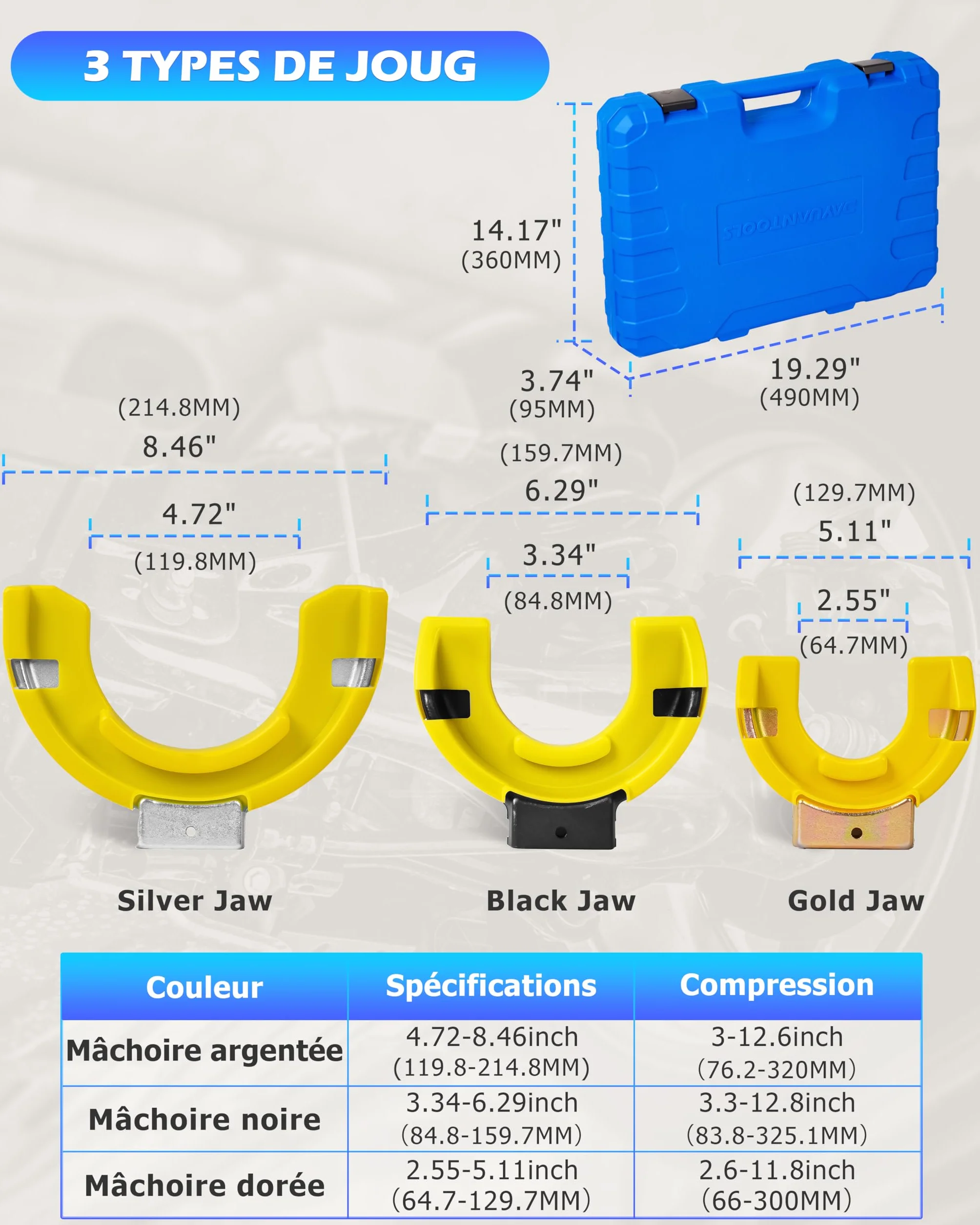 DAYUAN Compressore a Molla 1000kg Macpherson Strut Coil Spring Dumper Estrattore