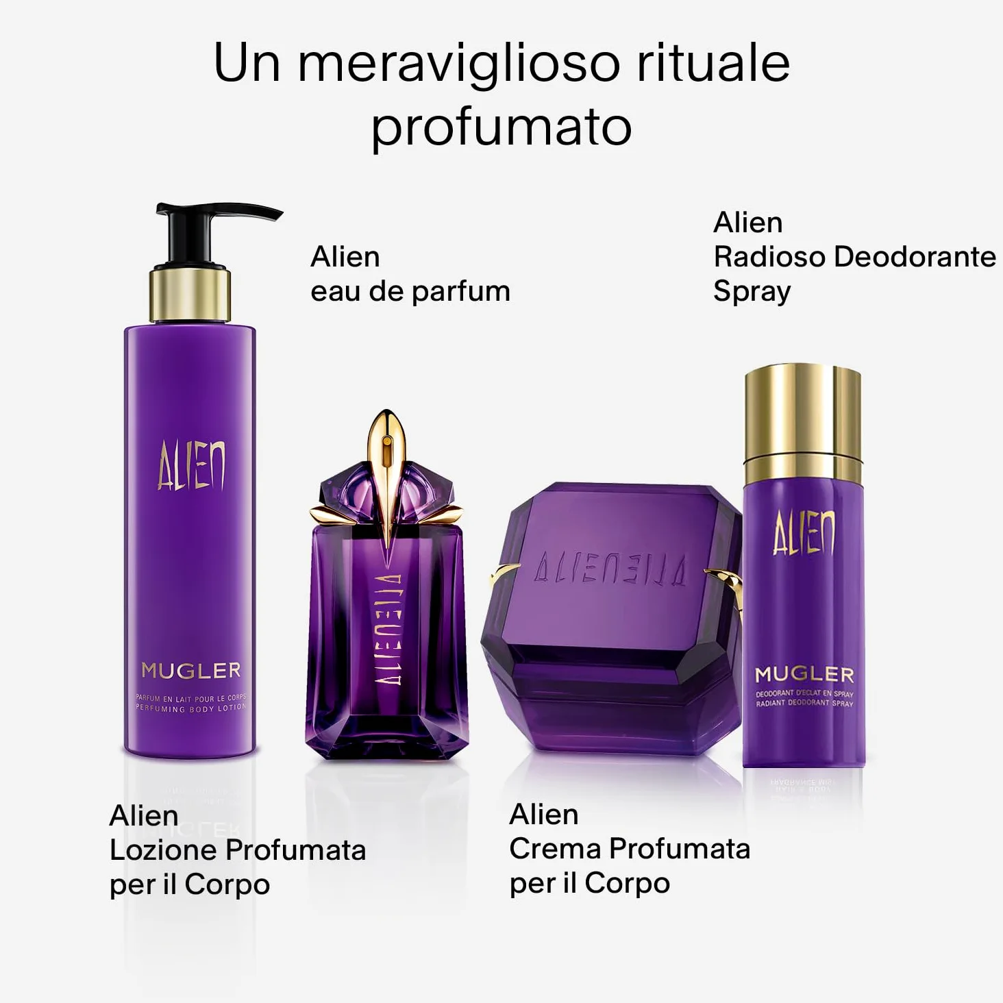 MUGLER Alien, Deodorante Spray Ambrato, Legnoso e Floreale, Fragranza Straordinaria, 100 ml