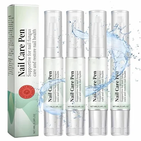 4 Pezzi Nail Care Pen, Penna per la Cura Delle Unghie, Arricchito con Tea Tree Oil, Fiori di Camomilla, Aloe Vera