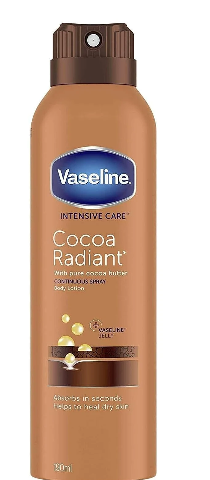 3 x Vaseline crema corpo spray – Cocoa radiant – Ripara la pelle secca – 190 ml