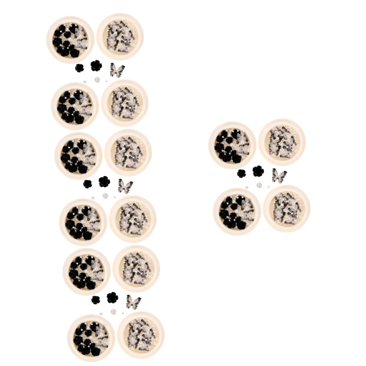 4 Set Decorazione Floreale Per Unghie Decorazioni Unghie Decorazioni Per Unghie - Accessori Per Nail Art Adesivo Perle Per Unghie Forniture Per Unghie Resina 4 Scatole*4