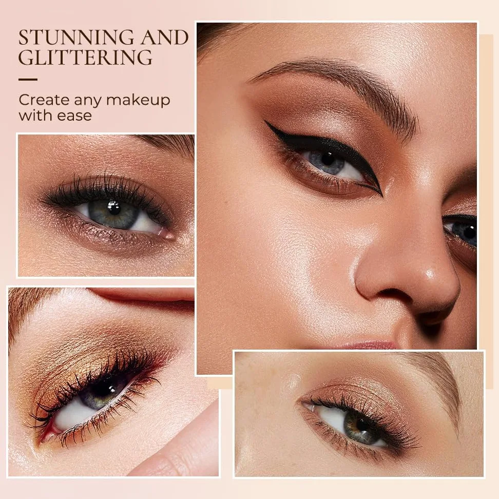 Ombretto Stick Crema Brillante Ombretto Stick 16 Colori Evidenziatore Penna Eyeliner Ombretto Glitter Impermeabile, Trucco Occhi Sfumabile, Vegano e Cruelty-Free (Color : 16 Color)