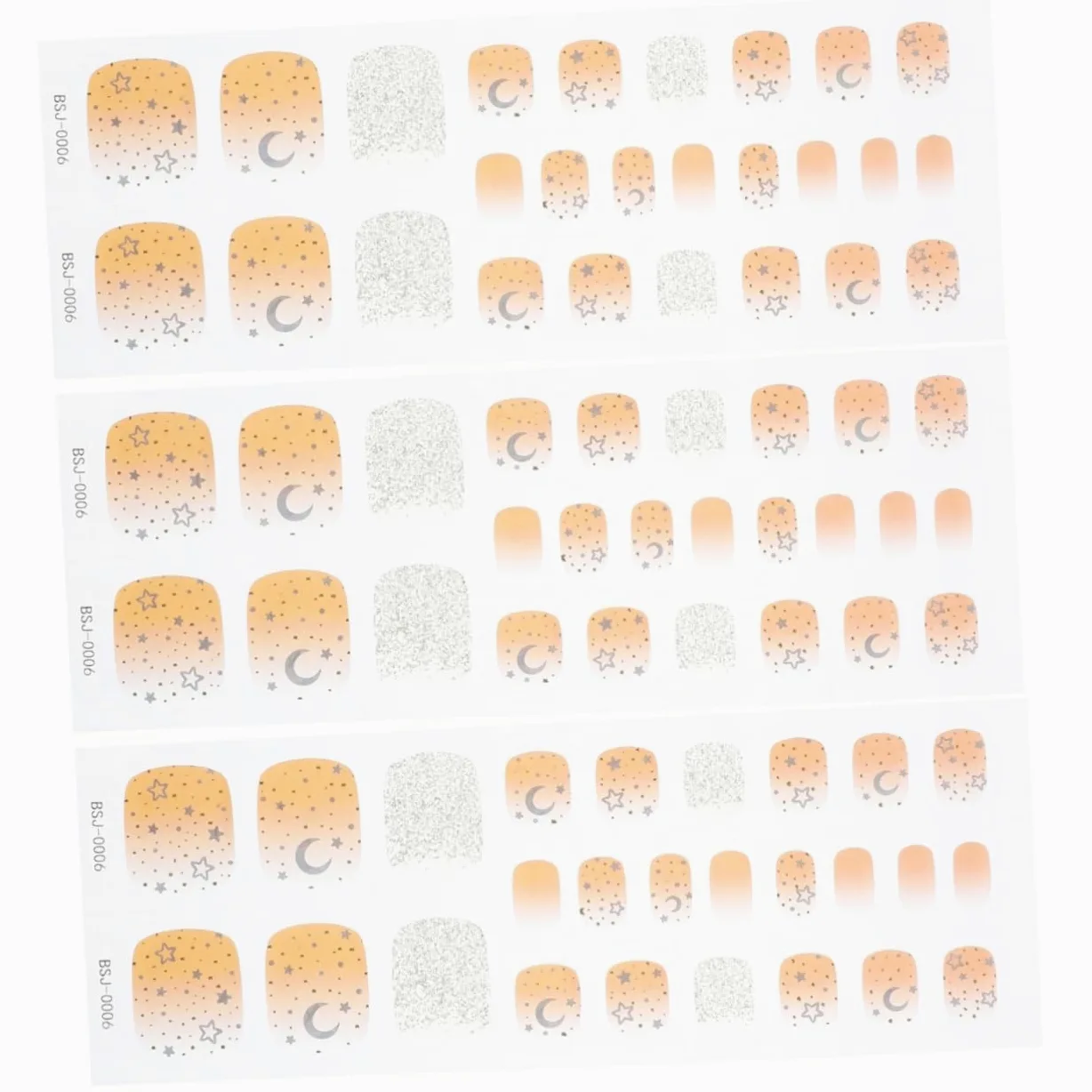 PACKOVE 3sets Sticker Unghie Gel Semi Polimerizzati Per Decorazione Adesivi Per Unghie Design Facile Applicazione e Rimozione Per e Ragazze Include e Bastoncino