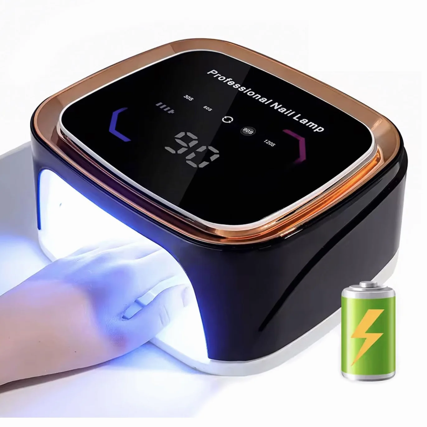 Lampada LED UV Ricaricabile per Unghie – 36 LED, Asciugatura Professionale per Smalto Gel, Manicure e Nail Art