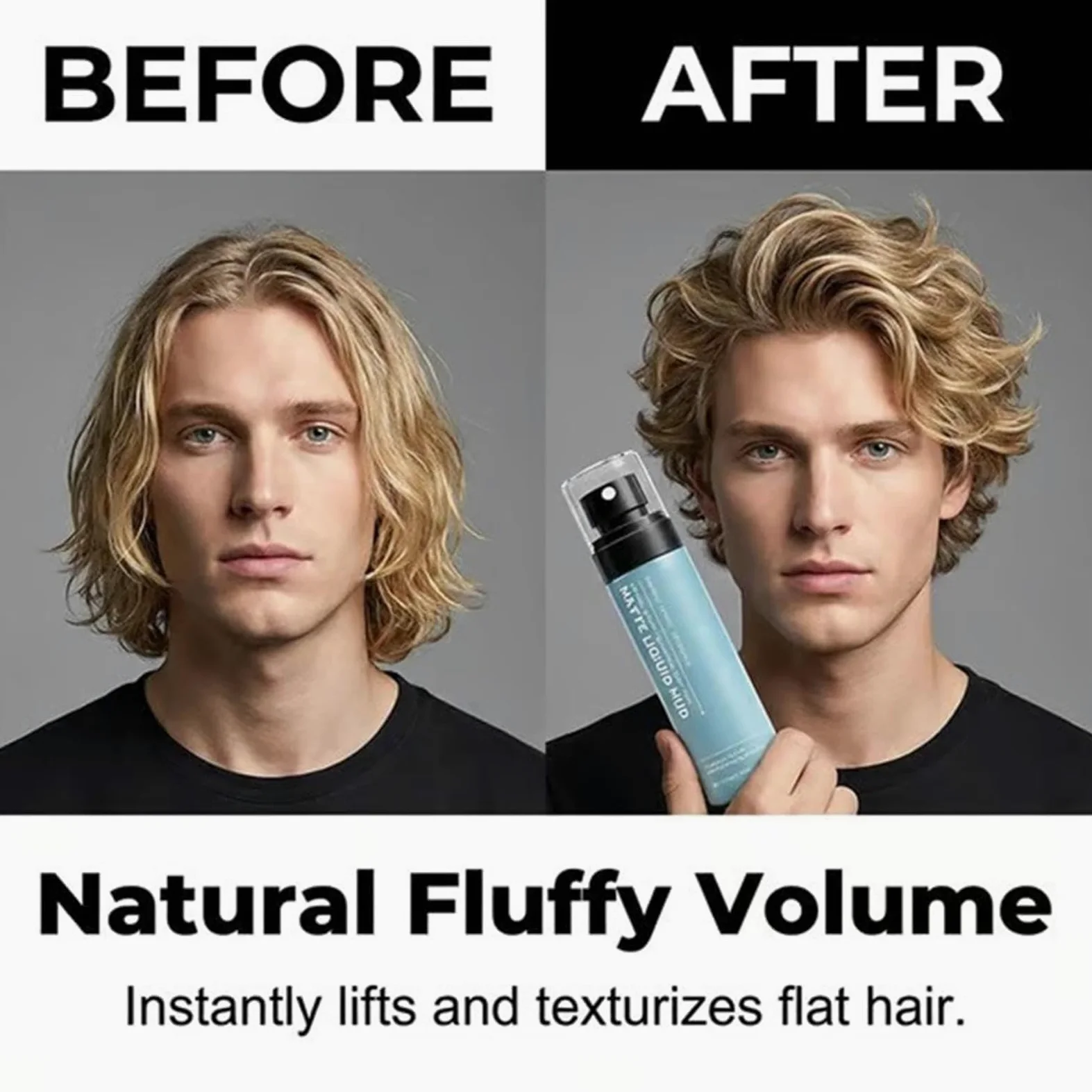 Argilla liquida opaca ad asciugatura rapida per definire i capelli, Argilla liquida opaca ad asciugatura forte per definire i capelli, Spray modellante effetto fango 150 ml, Tenuta extra forte