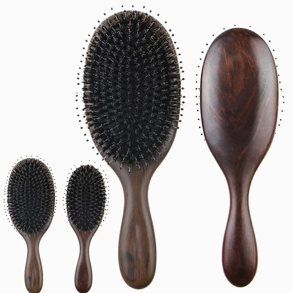 Pettine da Barbiere per Capelli Ricci Cuscino ad alto temperamento pettine pettine pettine pettine di pettine di parrucchiere for il cuoio capelluto massaggio raddrizzando il pettine di raddrizzatura