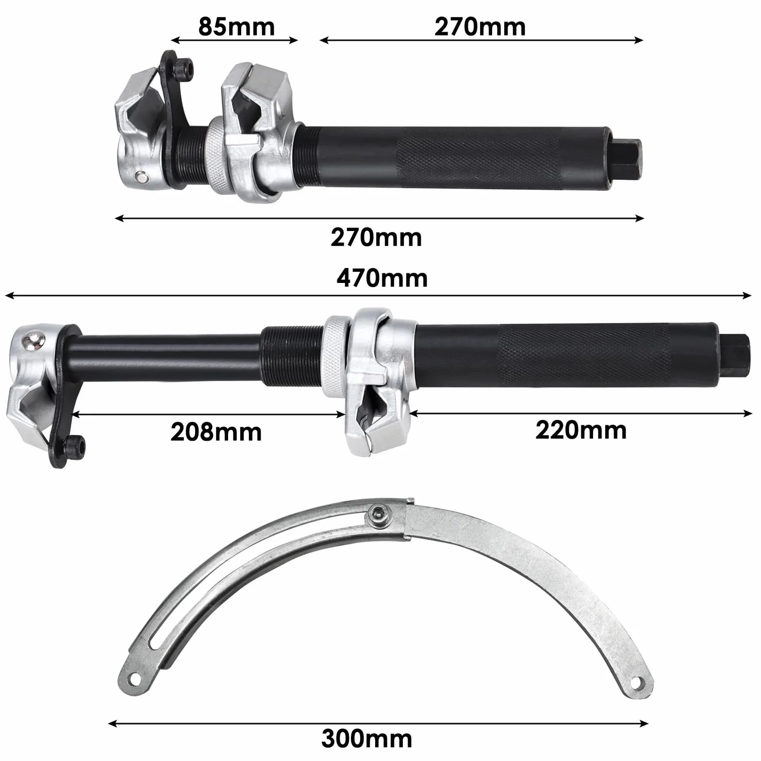 BOOMSTART Set di 3 tenditori a molla universali 1200 kg per tuning e abbassamento ammortizzatori sospensioni
