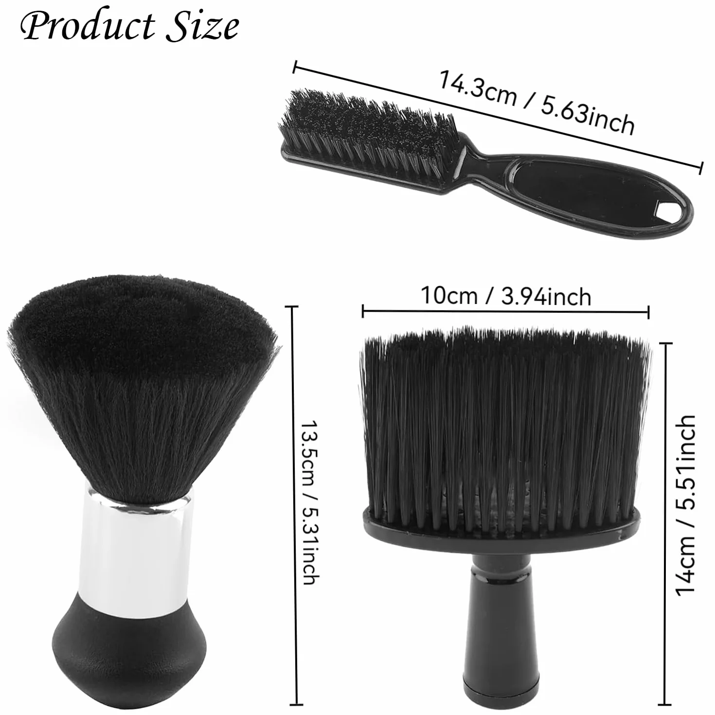 Set di 3 spazzole da taglio per capelli, spazzola per il collo, spazzole per la rimozione della polvere, spazzole per parrucchiere per la pulizia dei capelli e la rimozione della polvere nel