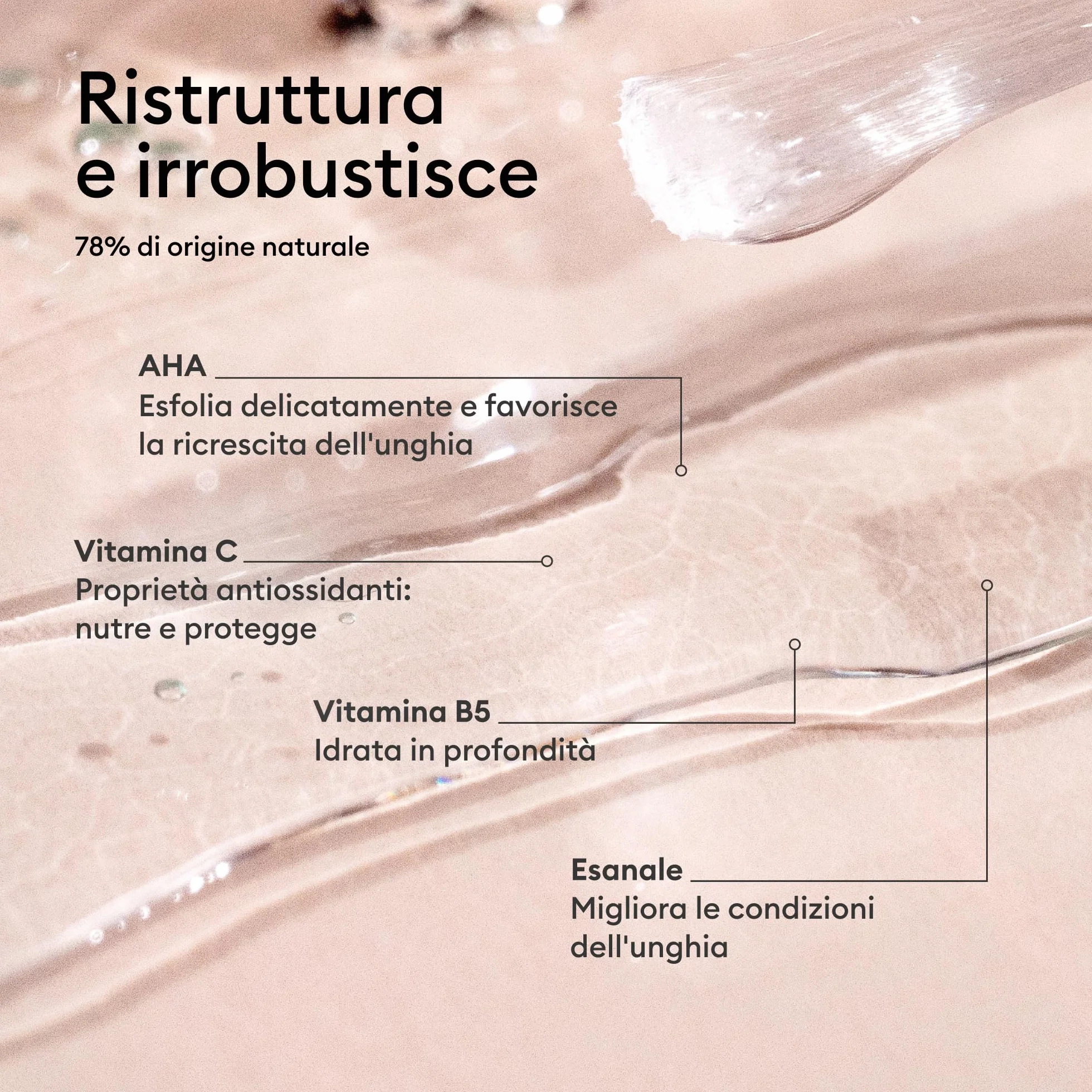 Manucurist Base S.O.S Smalto Rinforzante Unghie Danneggiate Arricchita con Vitamine Made in Francia