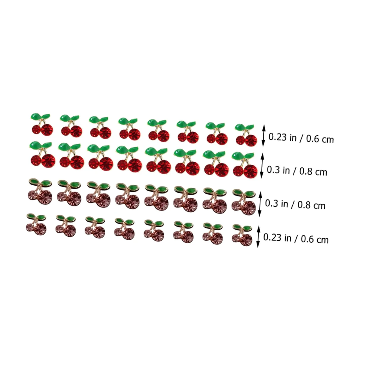 Abaodam 96pezzi Ciondoli Per Unghie Forma Di Decorazioni Nail Art Con Strass Per Manicure Di Ornamenti Per Unghie Per Donne e Appassionati Di