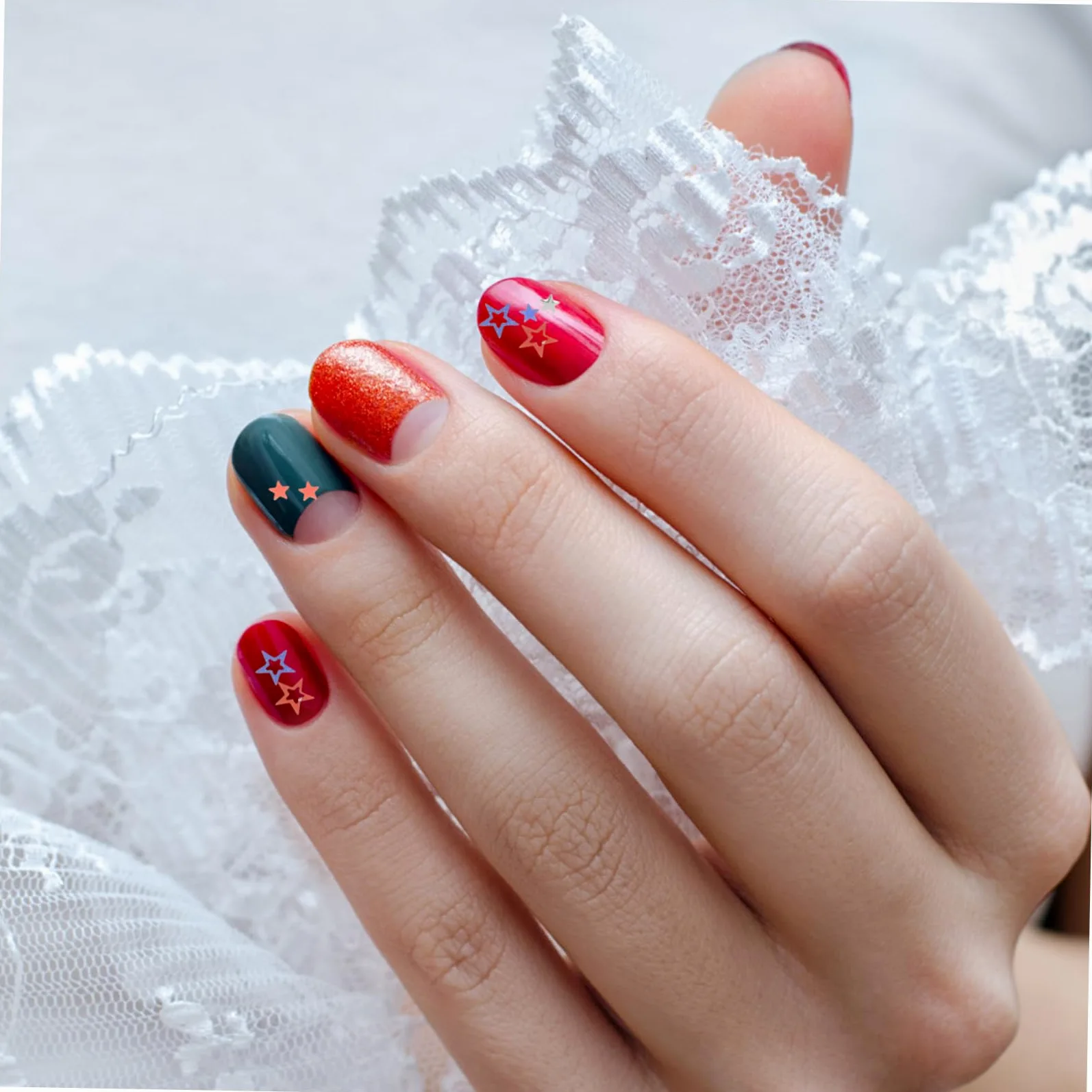 Healvian 5 Set Paillettes Pentagramma Paillettes Per Il Trucco Degli Occhi Accessori Gel Polacco Lucidi Glitter Adesivi Per Unghie Dei Piedi Orgoglio Unghia Neon Plastica 6 Scatole*5
