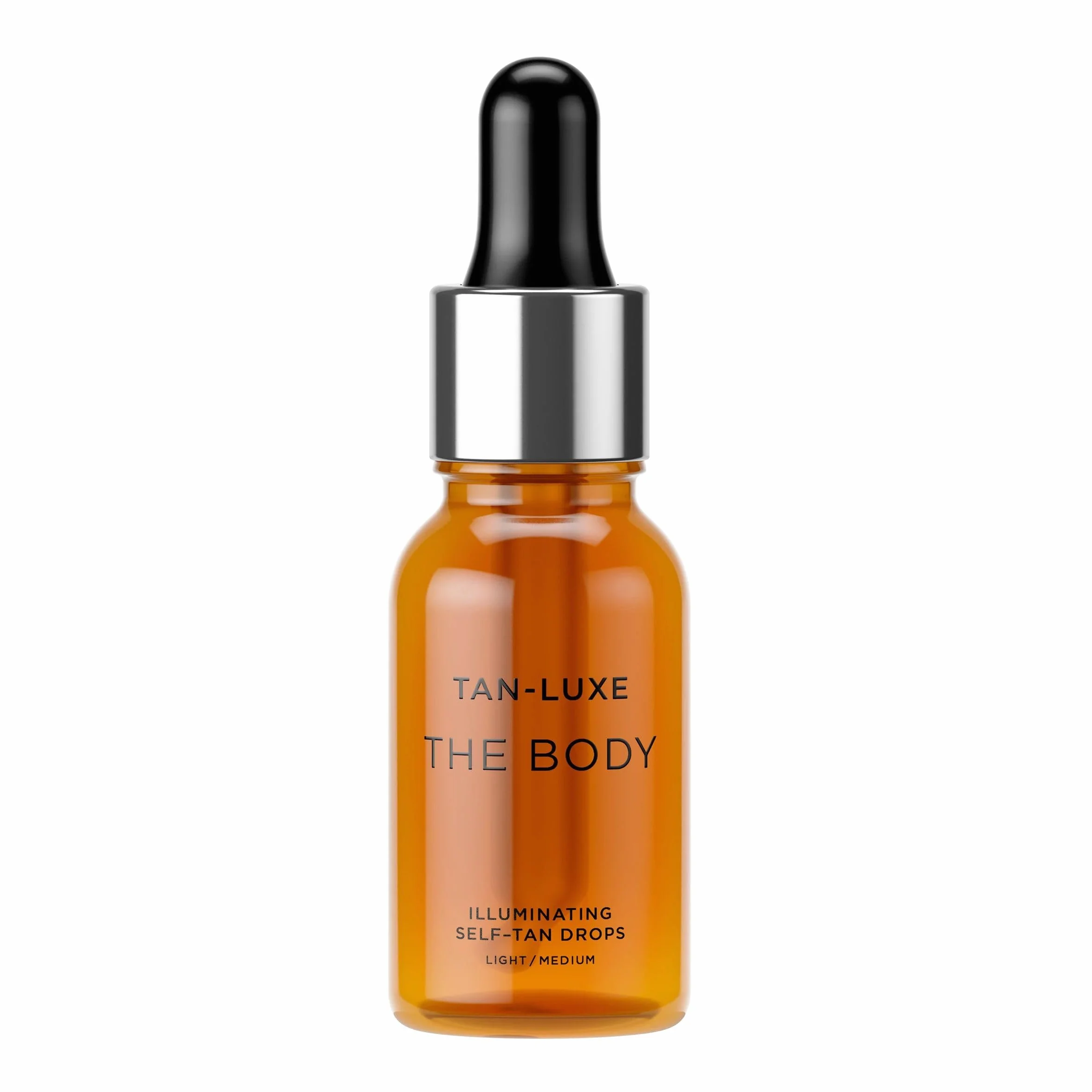 TAN-LUXE THE BODY - gocce di abbronzatura finte, medie (15 ml) aggiungono gocce abbronzanti alla cura della pelle per abbronzatura personalizzata del corpo, cruelty free e vegano