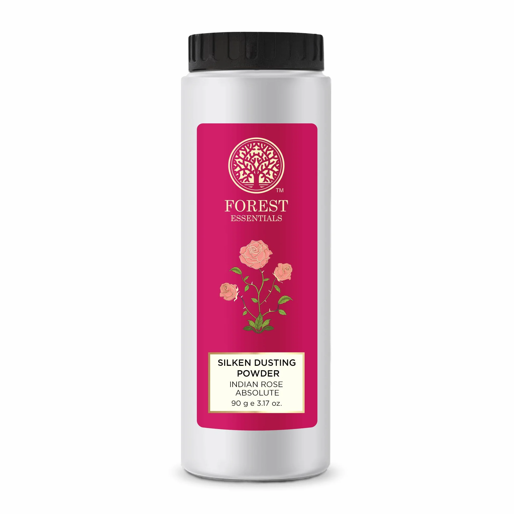 Forest Essentials Silken Dusting Powder, Indian Rose Absolute, 100g