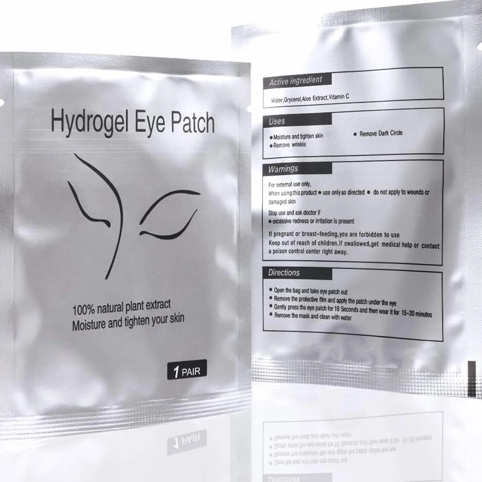 Patch Ciglia 50pcs Patch Extension Ciglia Cuscinetti per Gel per Occhi Eye Gel Pads