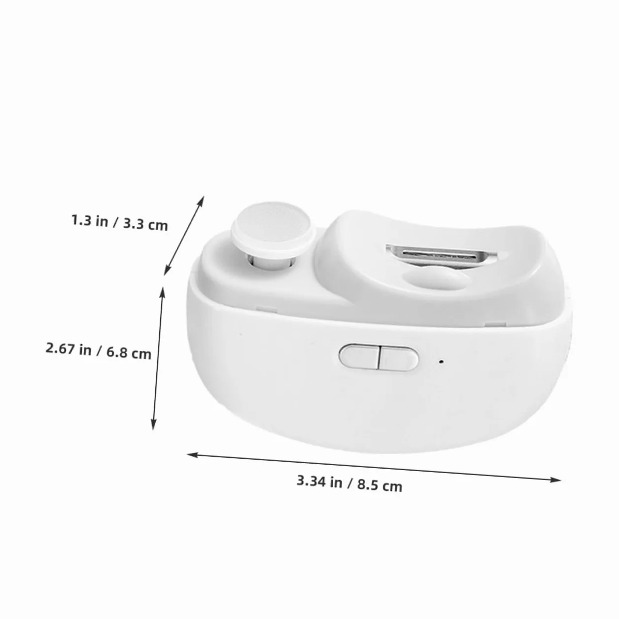 500mah Tagliaunghie Bianco Ricaricabile Automatico Elettrico | Doppia Funzione con Luce, Due Velocità di Rotazione, Abs e Lega, per Adulti e Ragazzo Ragazza