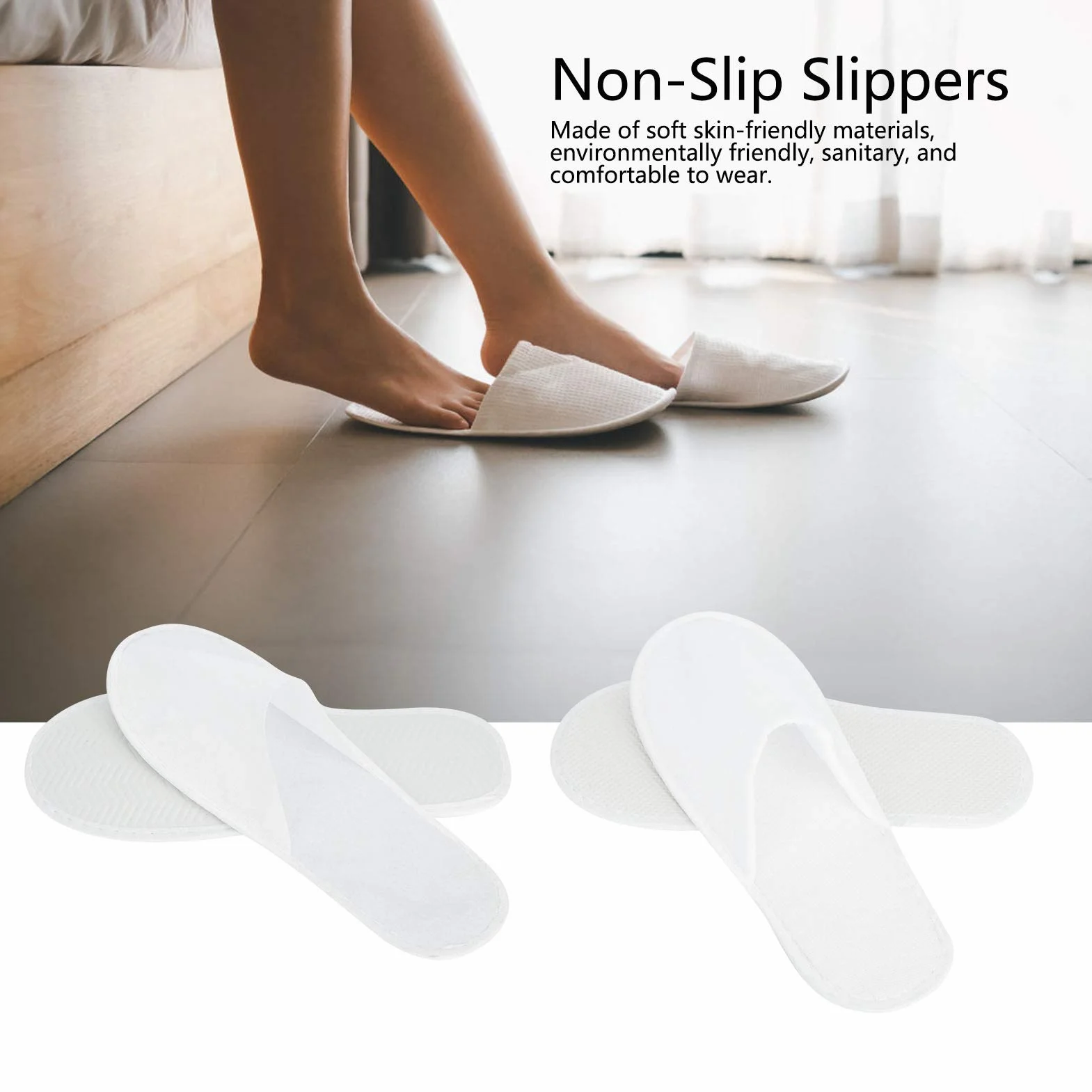 Pilipane Pantofole USA e Getta,50 Paia di Pantofole USA e Getta Antiscivolo Unisex Portatili, Pantofole per Ospiti Domestici per Ospiti di Feste in Hotel Spa a casa(M)