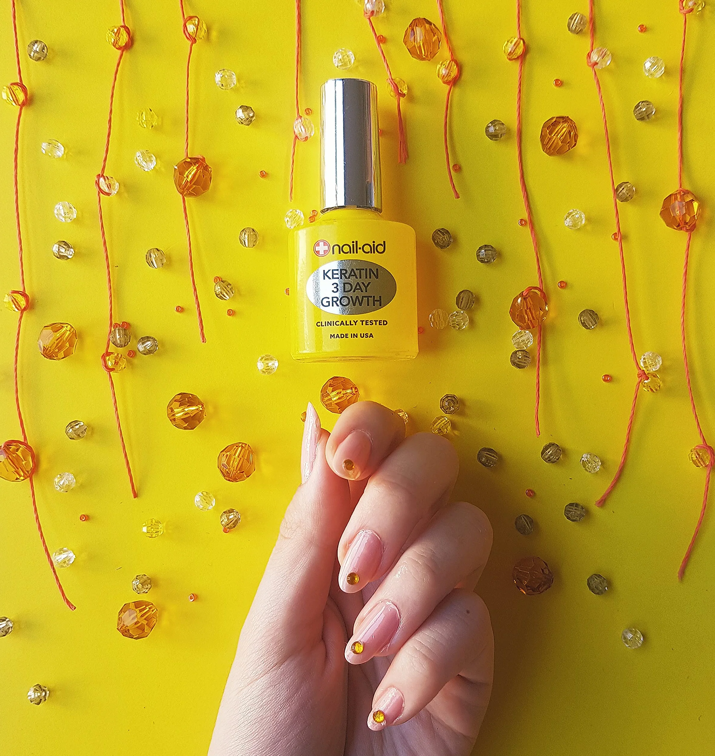 Nail-Aid Crescita di 3 giorni alla cheratina per unghie, 0,55 fl oz