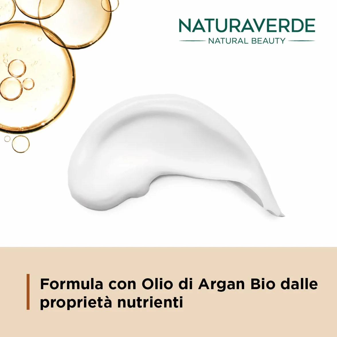Naturaverde | Natural Beauty - Crema Mani Nutriente all'Olio di Argan, per Mani Secche e Screpolate, Ingredienti di Origine Naturale, 75ml