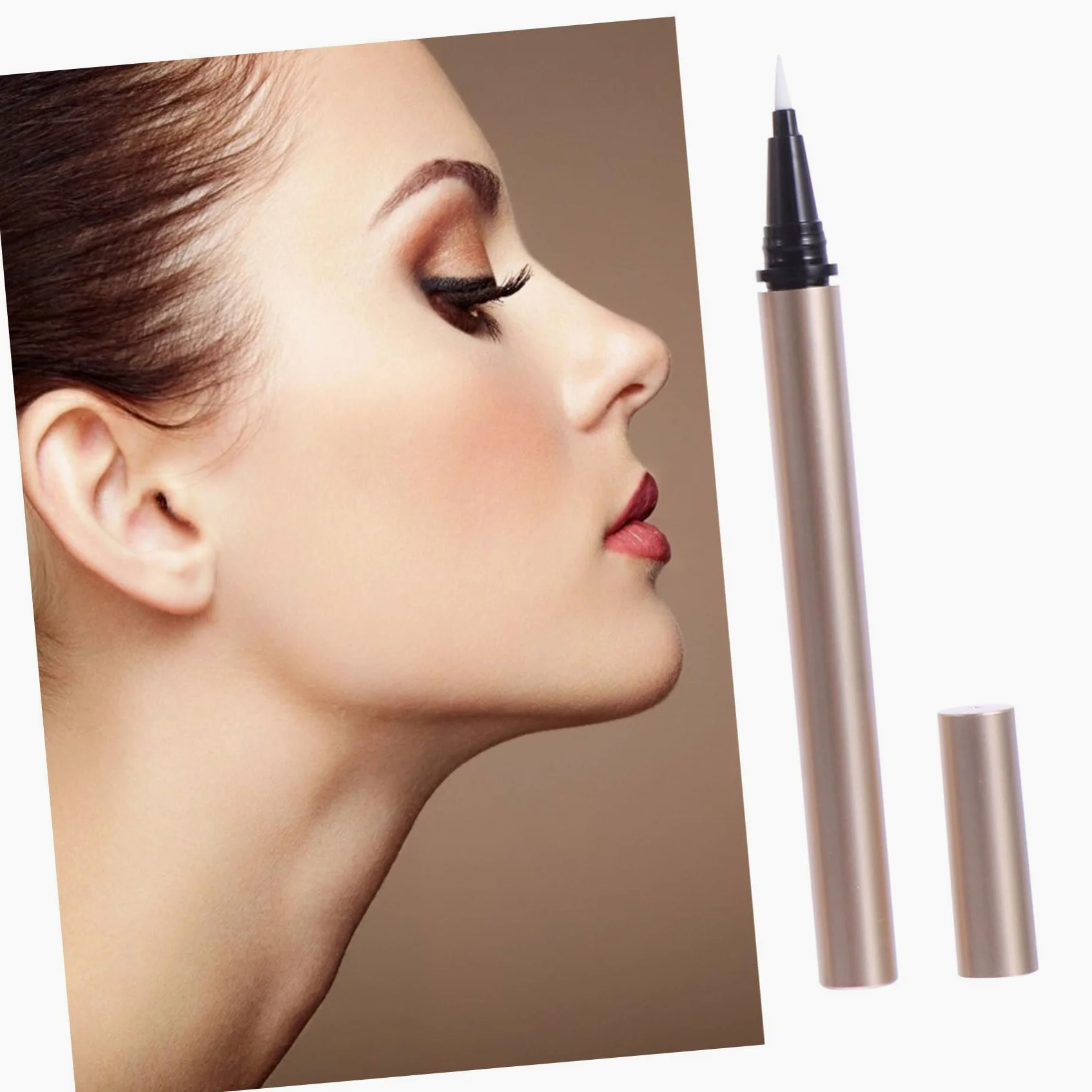 FOMIYES Penna Trucco Ricaricabile 25 Pz Eyeliner Vuoto Per Eyeliner Riutilizzabile Forniture Per Il Trucco Di Per Vuoto Ciglio Liquido Dritto Pennello Fine Plastica