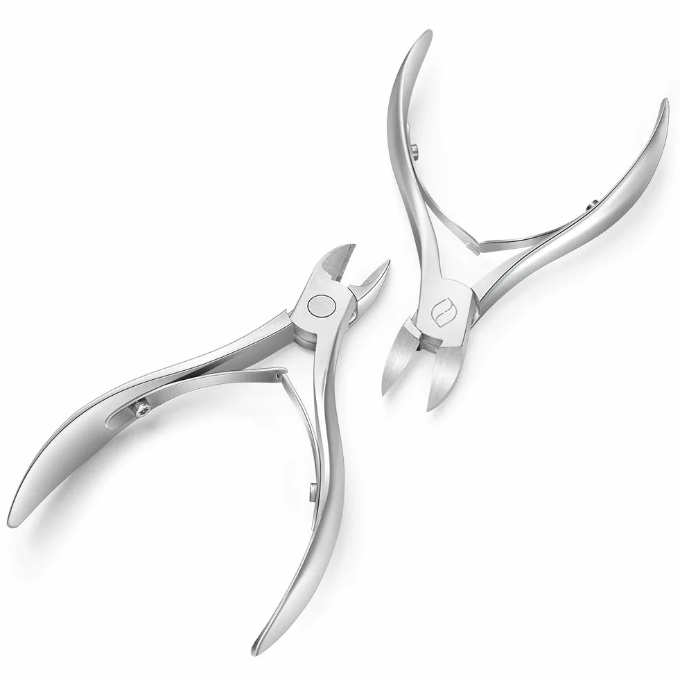 FERYES Tagliaunghie per Unghie Spesse, Funghi o Unghie Incarnite - Heavy Duty 4R13 in Acciaio inox -Tronchesino per Unghia Ingrossate per Uomini,Donne, Anziani, Adulti,FL-N200, Argento