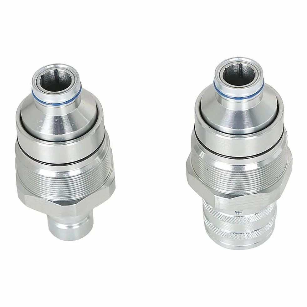 Kit accoppiatore maschio e femmina a faccia piatta ISO 16028 per bobcat Skid Steer Loader, filettatura 1/2"