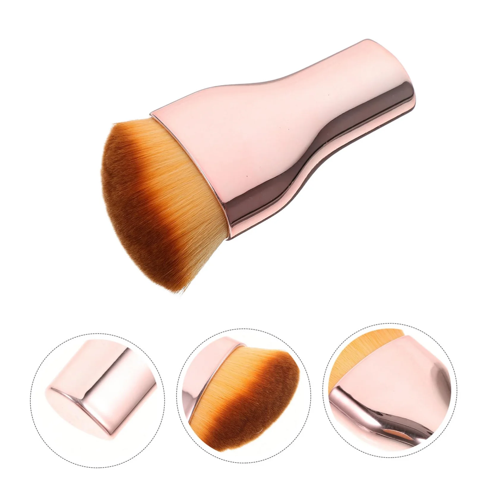Healeved 5pezzi Pennello Per Fondotinta Portatile Pennello Da Trucco Compatto Per Donnper Applicazione Di Fondotinta Liquido e Makeup Uniforme Facile Da Pulire Per Viaggi