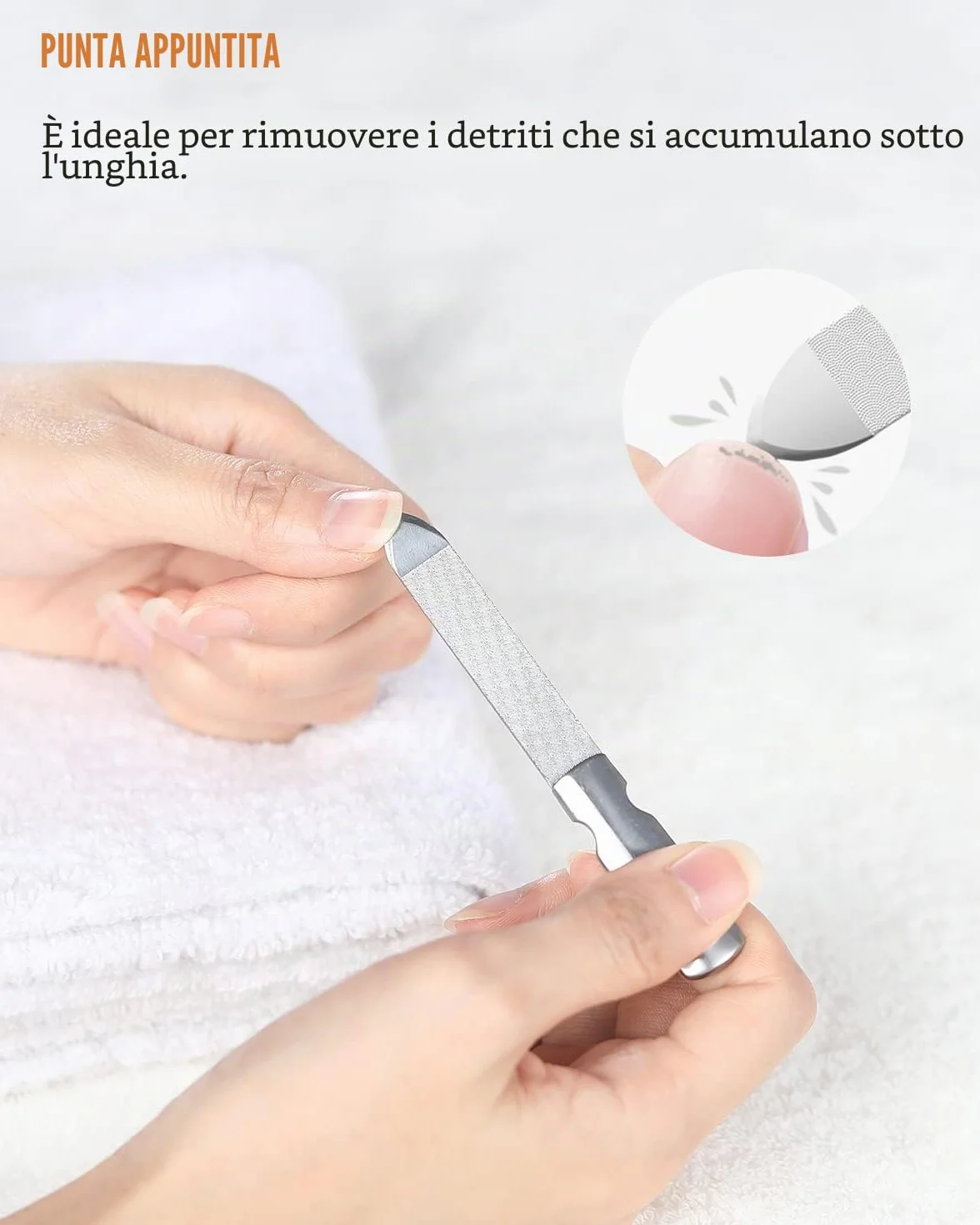 FVION Lime per Unghie in Acciaio Inossidabile - 2 Pezzi Lime Professionali per Unghie Doppia Faccia, Limetta Unghie in Metallo per Manicure e Pedicure