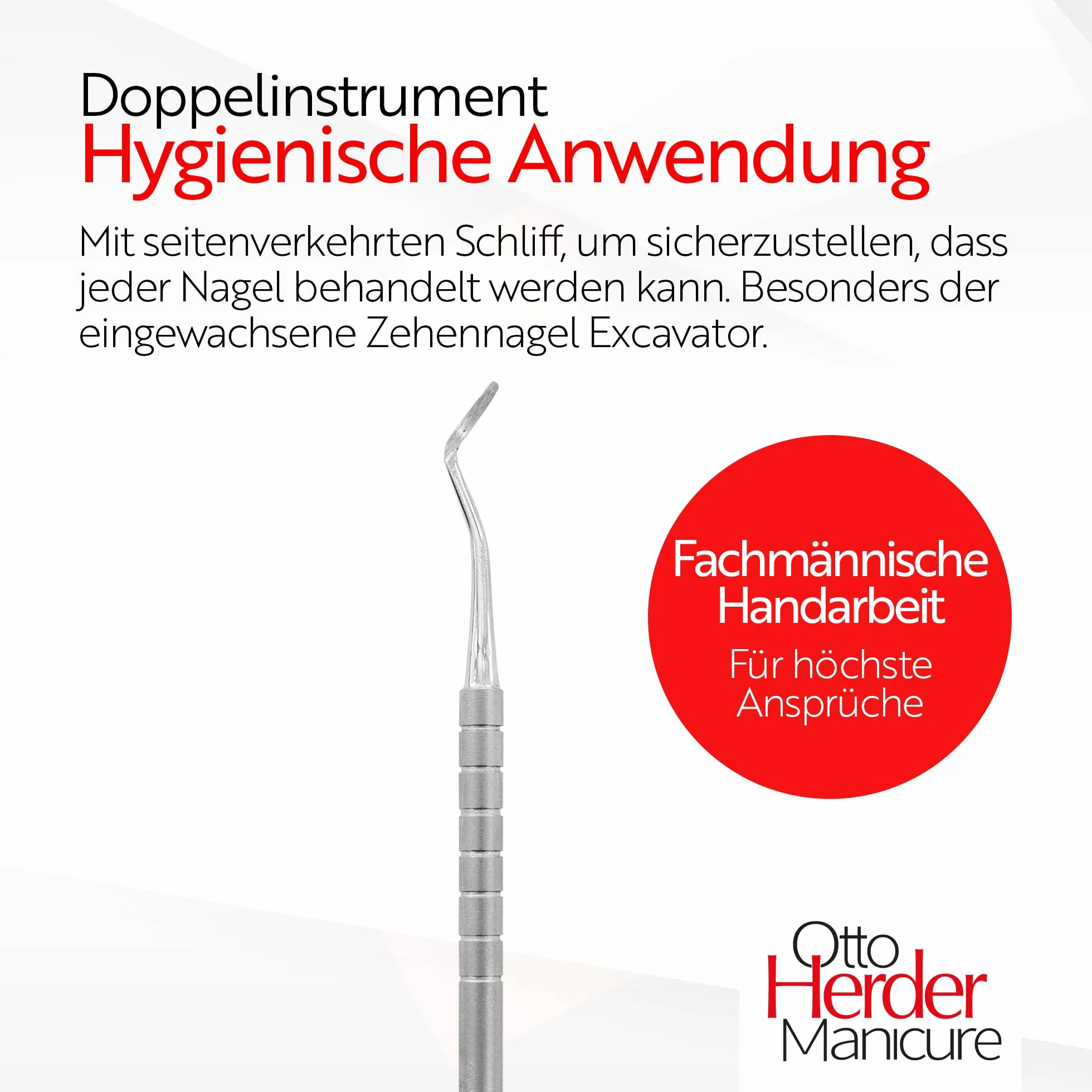 Sollevatore per unghie in acciaio inossidabile 17 cm doppio strumento estremità curve per manicure pedicure