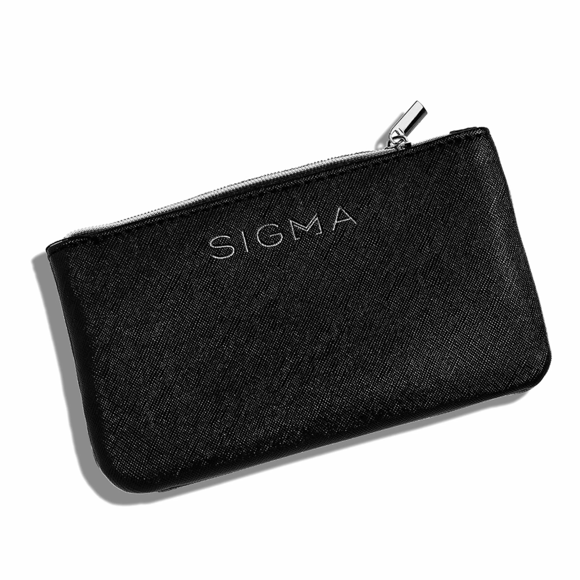Sigma Beauty Glam 'N Glow - Set di 3 mini pennelli per occhi, ombretto, doppio e sfumatura, elegante astuccio nero (4 pezzi)