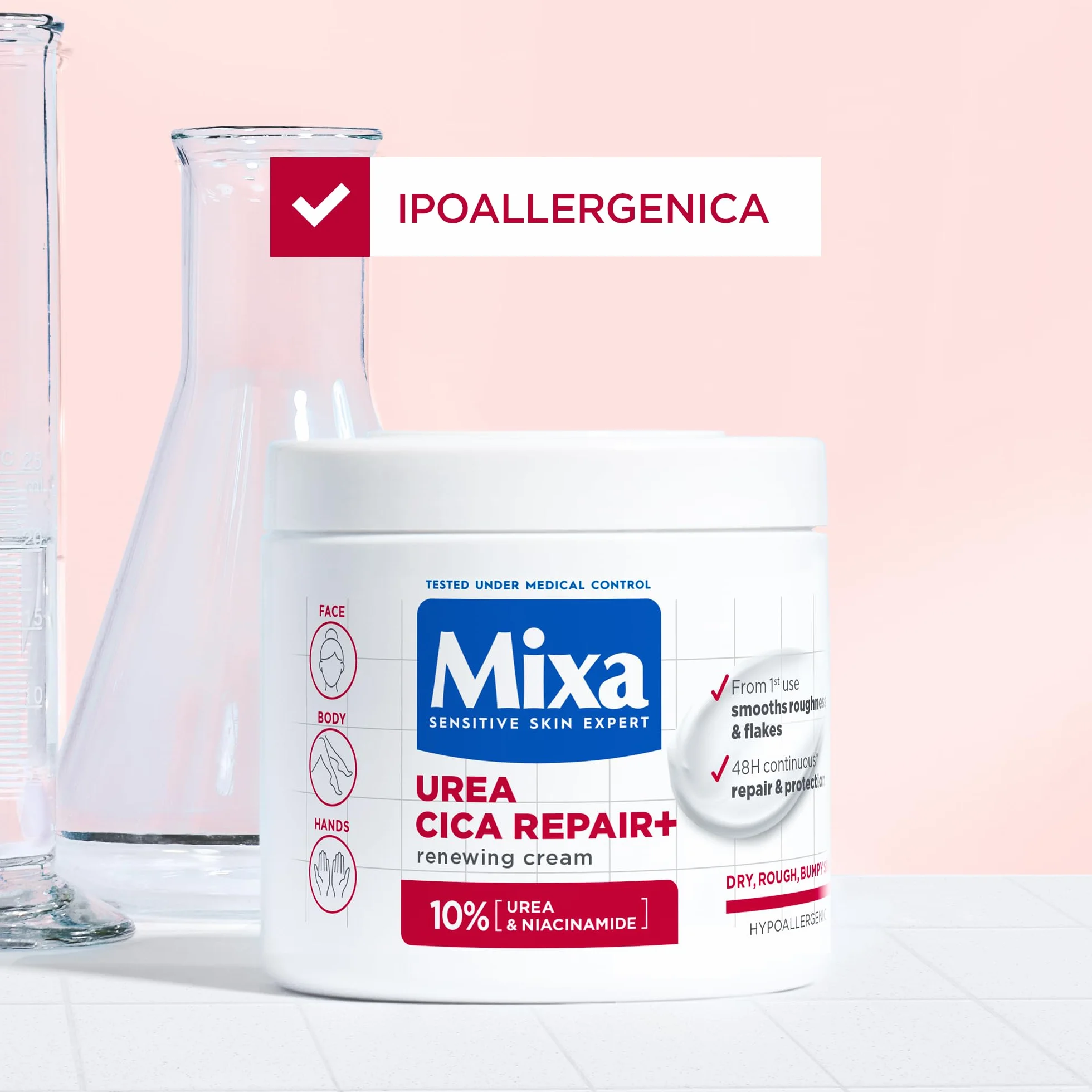 Mixa Crema Corpo Rigenerante 10% Urea Amino Acid 400 ml Pelle Secca Ruvida