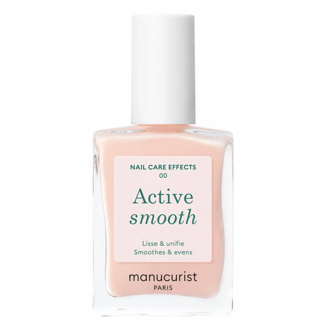 Manucurist Active Smooth 00 Smalto per Unghie Trattamento Riparatore Lisciante Rosa - Vegan & Made in France