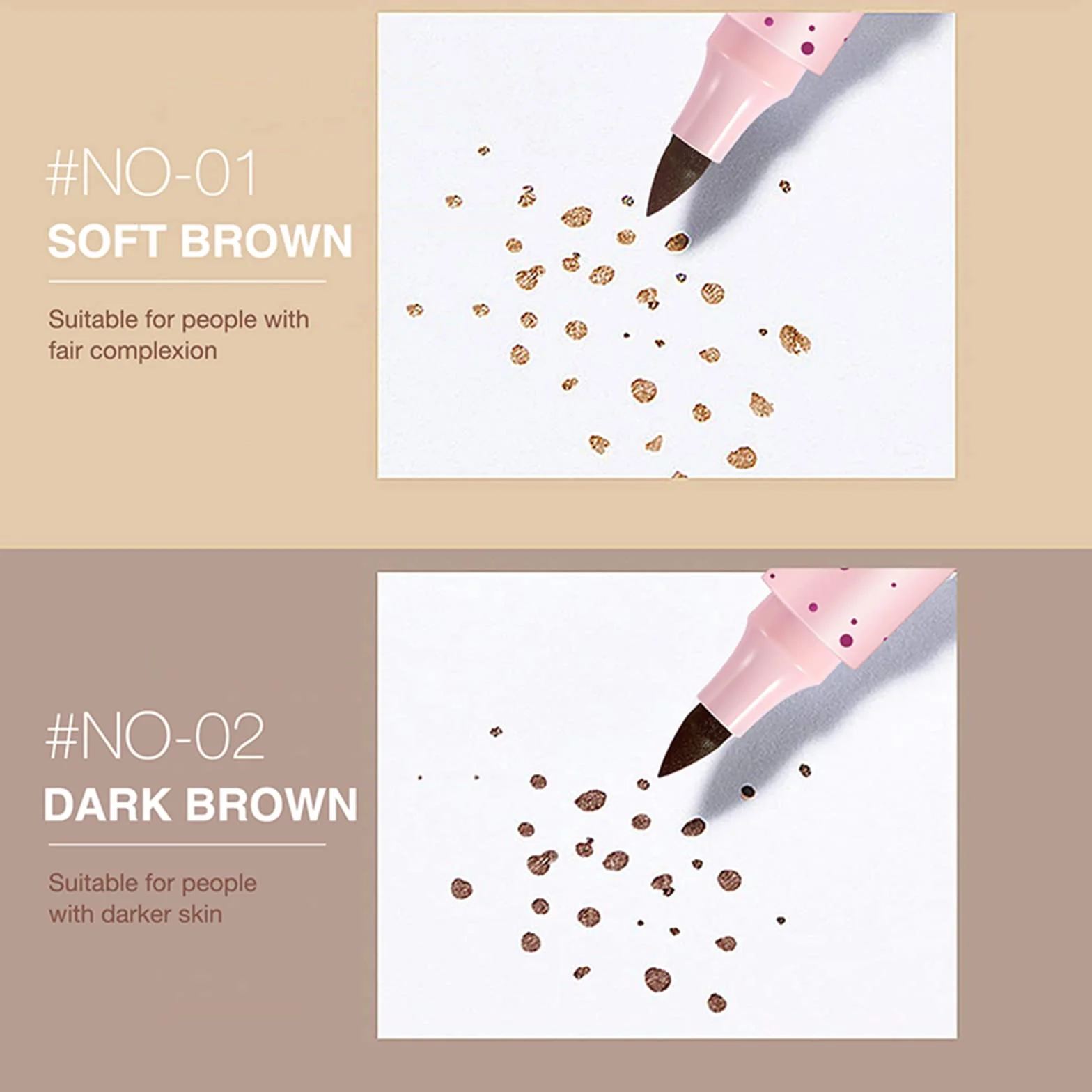 Freckles Pen, Impermeabile, Facile da Colorare, Penna a Punti Morbida, Penna per lentiggini a Simulazione Naturale Penna per lentiggini per Trucco a Lunga Durata Impermeabile (01)